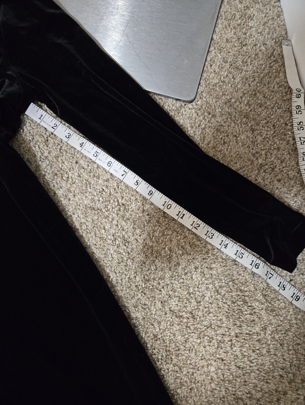 Sz S (Also Fits M) Y2K Vintage Lauren Ralph Lauren Black Stretch Velvet LS Gown - Picture 7 of 11
